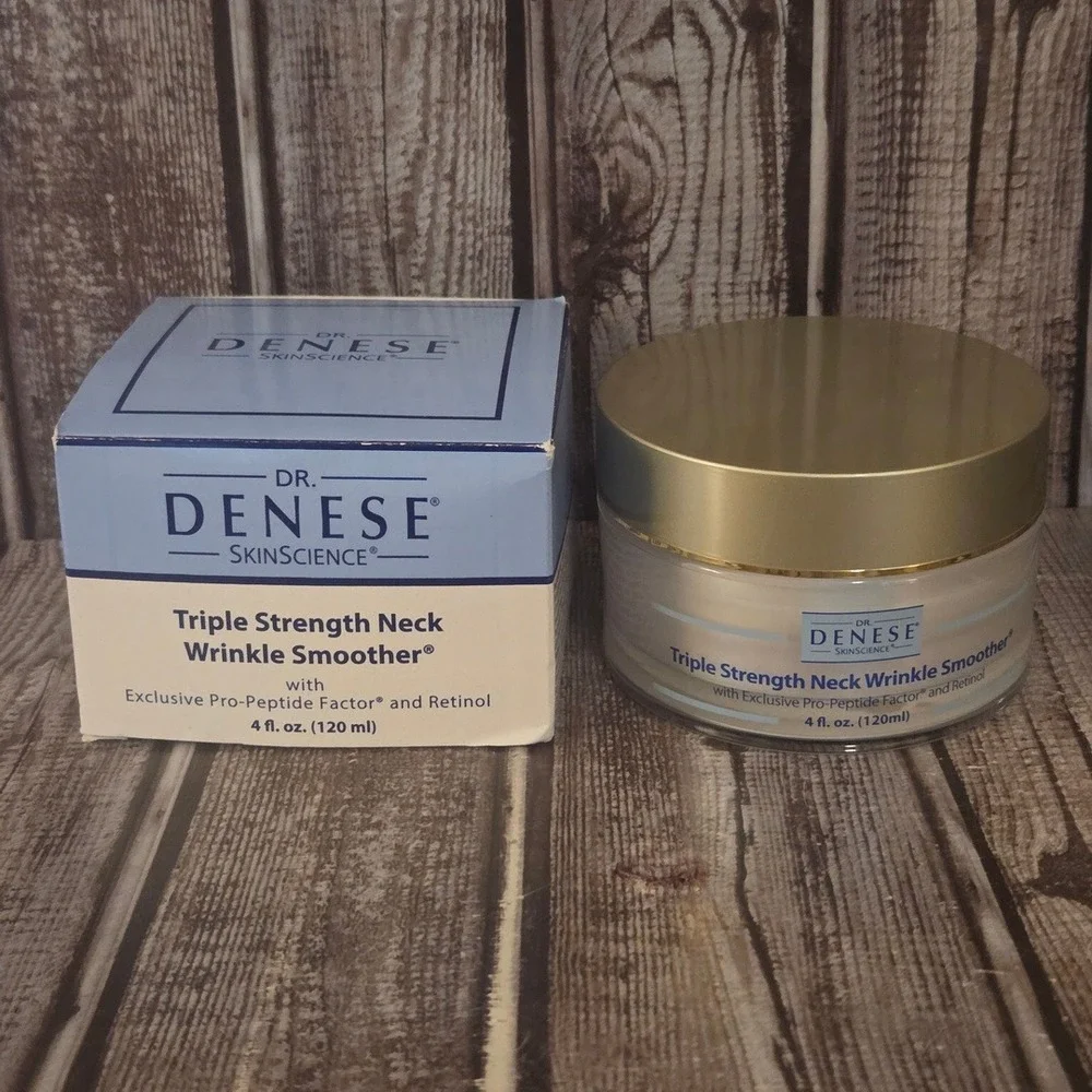 4oz Dr. Denese Triple Strength Neck Wrinkle Smoother Retinol Cream New Boxed
